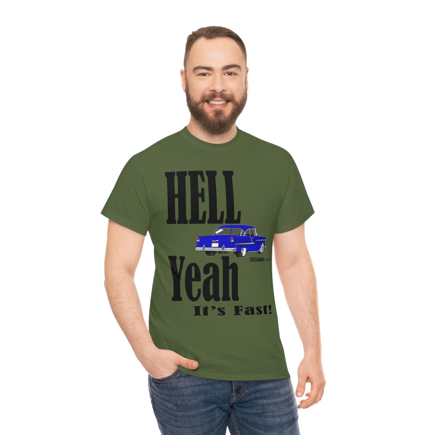 55 Blue Hell Yeah Unisex Heavy Cotton Tee