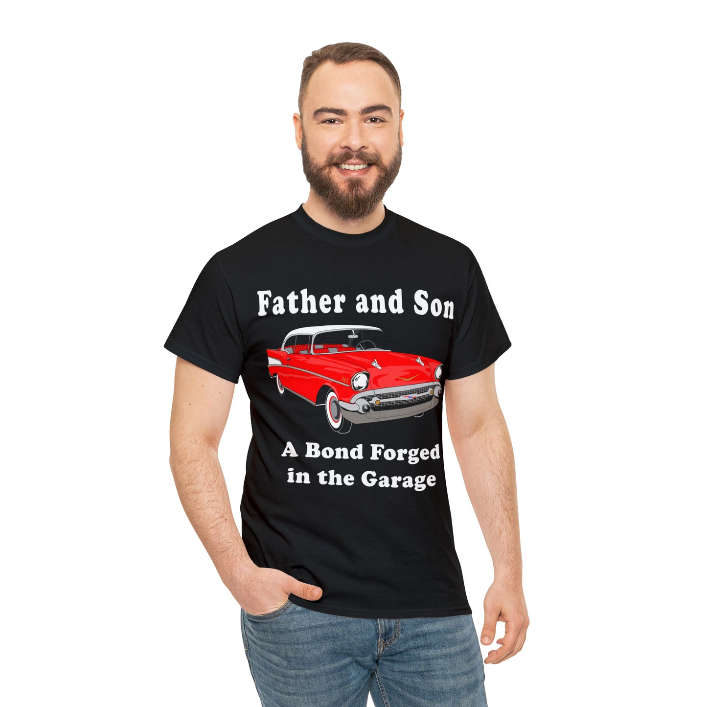 57 Father Son Bonding - Dark Unisex Heavy Cotton Tee