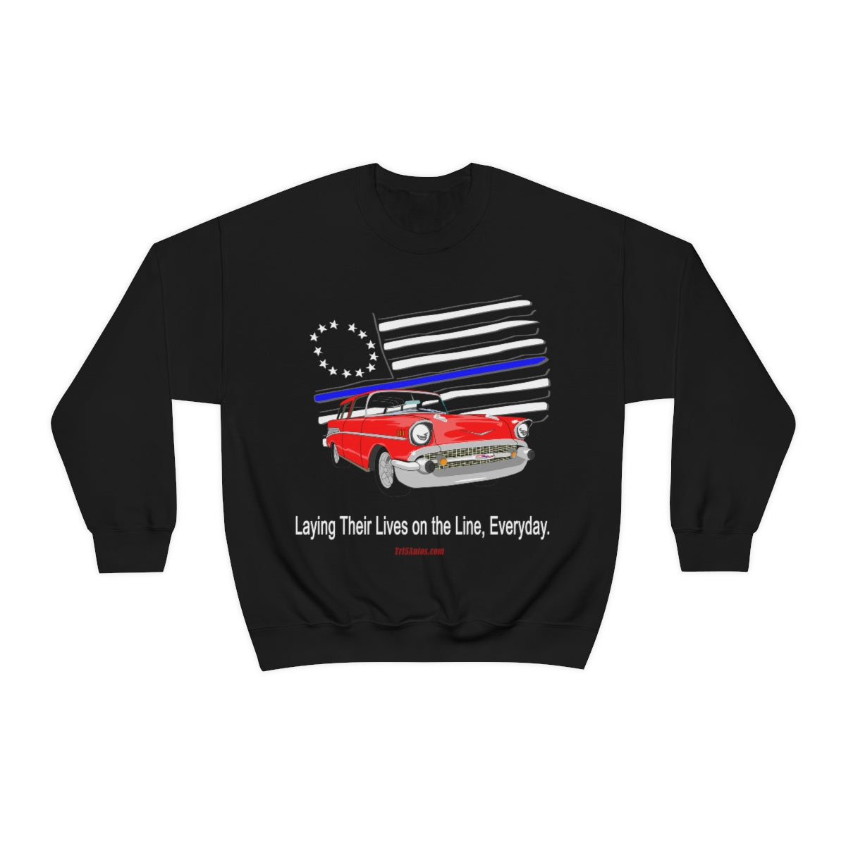 '57 Nomad Thin Blue Line Unisex Heavy Blend™ Crewneck Sweatshirt