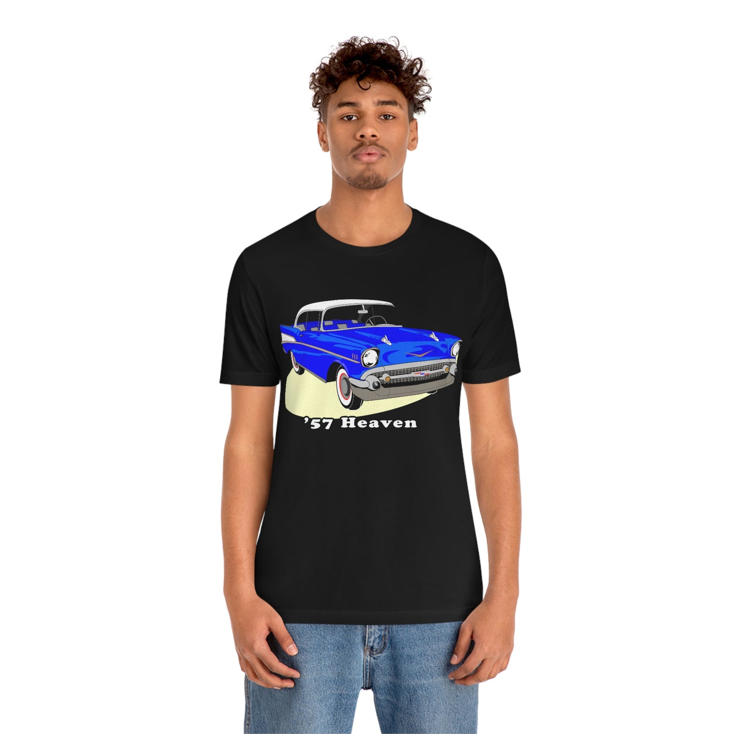 Drk Blue 57 Heaven - Front only - Unisex Jersey Short Sleeve Tee