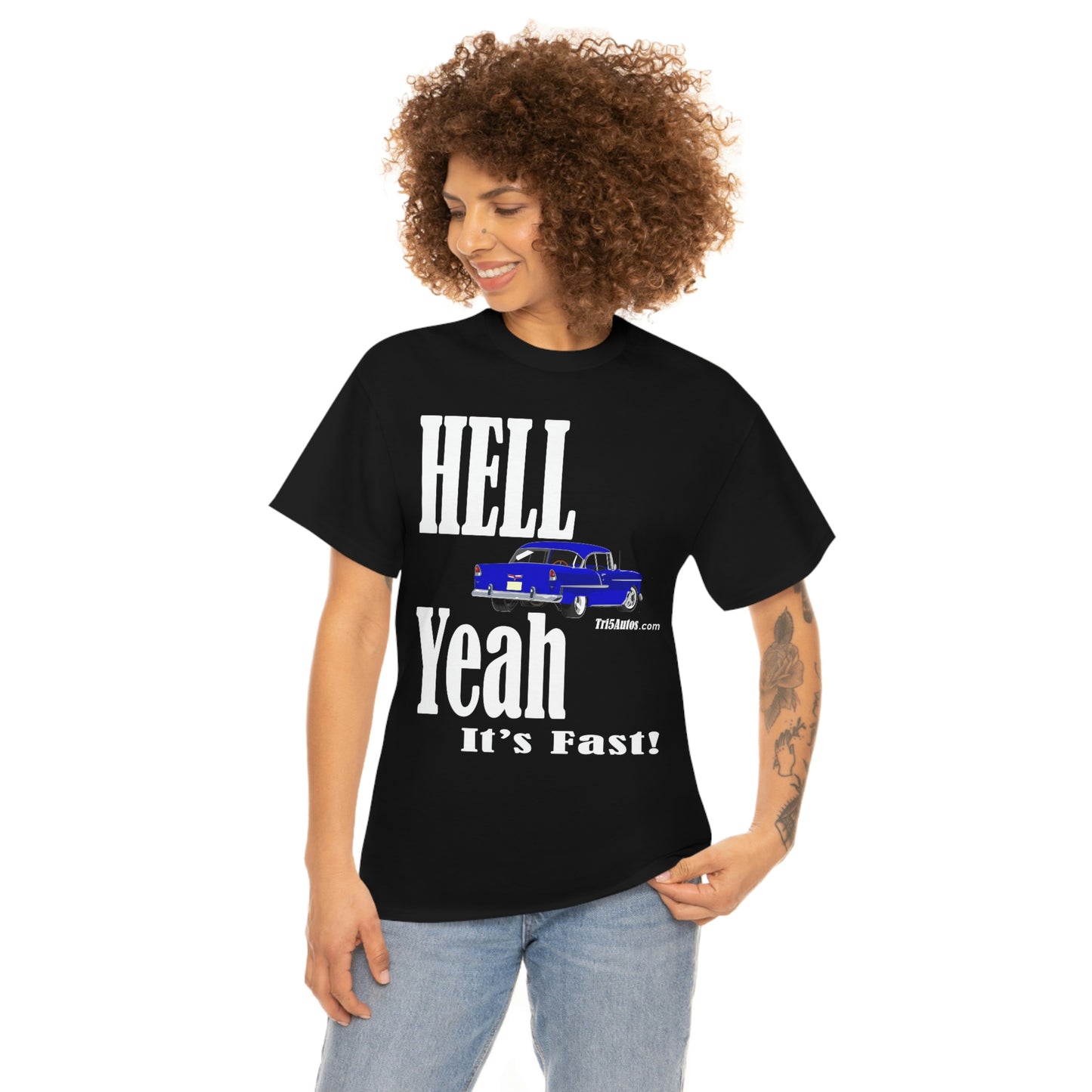 55 Blue Hell Yeah Unisex Heavy Cotton Tee