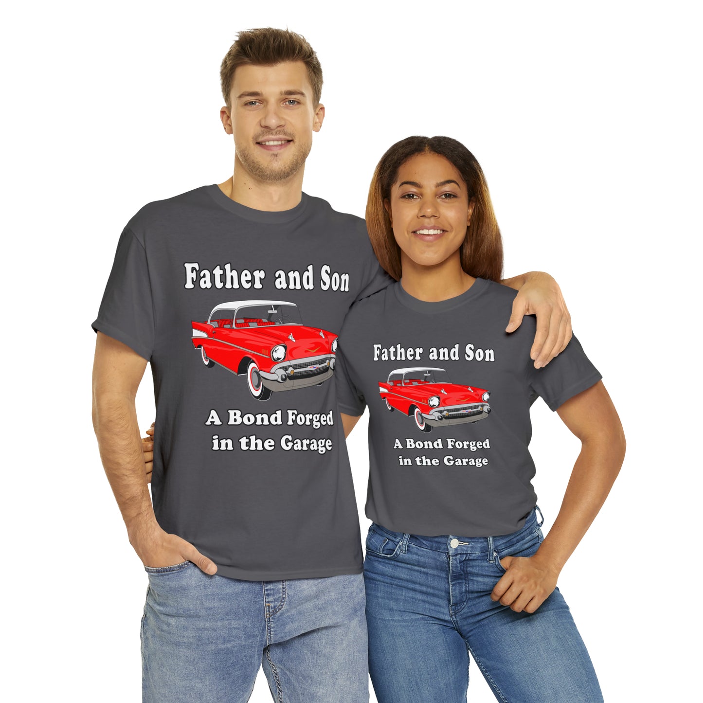 57 Father Son Bonding - Dark Unisex Heavy Cotton Tee