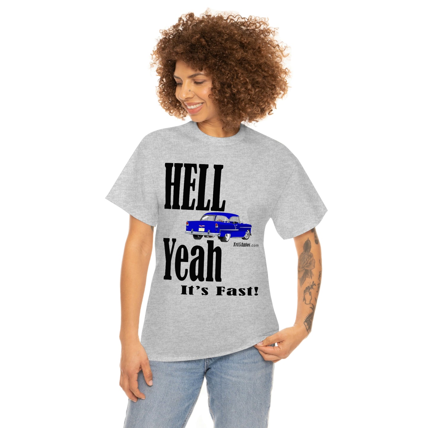 55 Blue Hell Yeah Unisex Heavy Cotton Tee