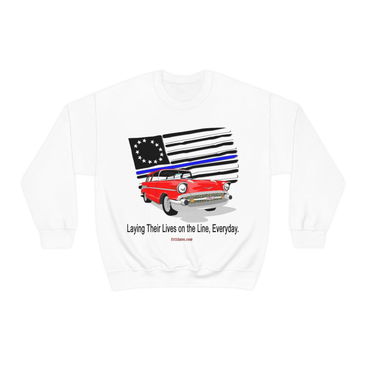 '57 Nomad Thin Blue Line Unisex Heavy Blend™ Crewneck Sweatshirt