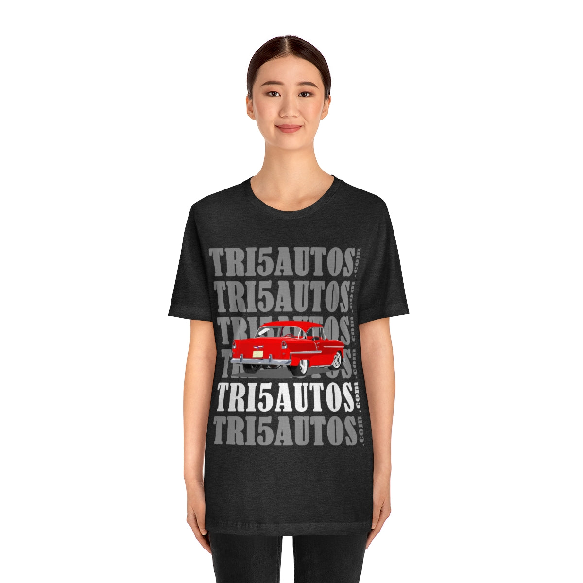 55 Red Tri5Autos T - Unisex Jersey Short Sleeve Tee