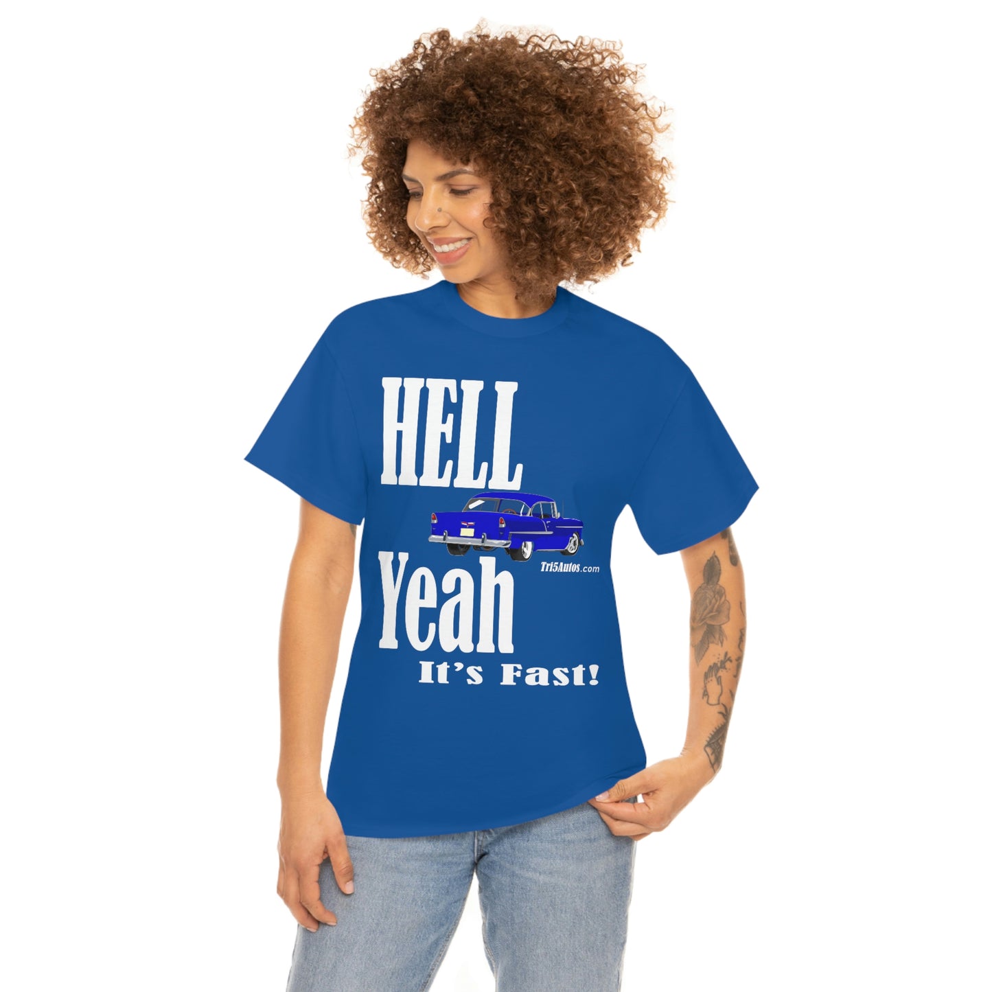 55 Blue Hell Yeah Unisex Heavy Cotton Tee