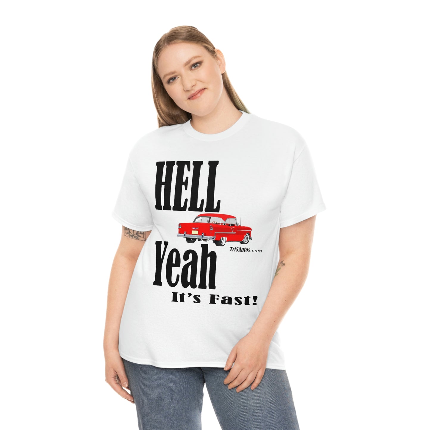 55 Red Hell Yeah Unisex Heavy Cotton Tee