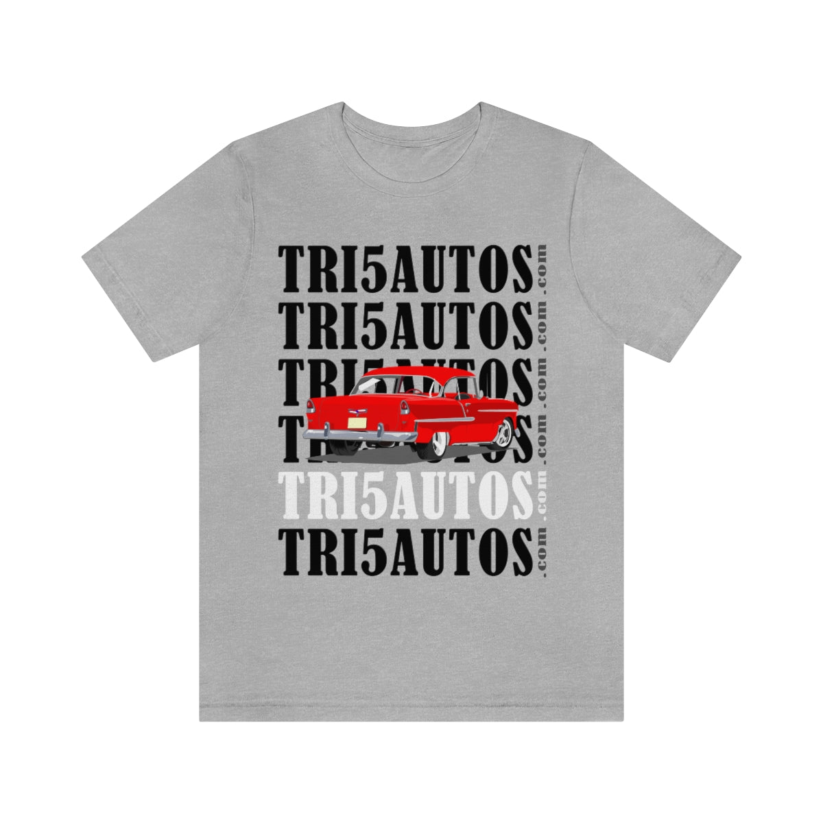 55 Red Tri5Autos T - Unisex Jersey Short Sleeve Tee