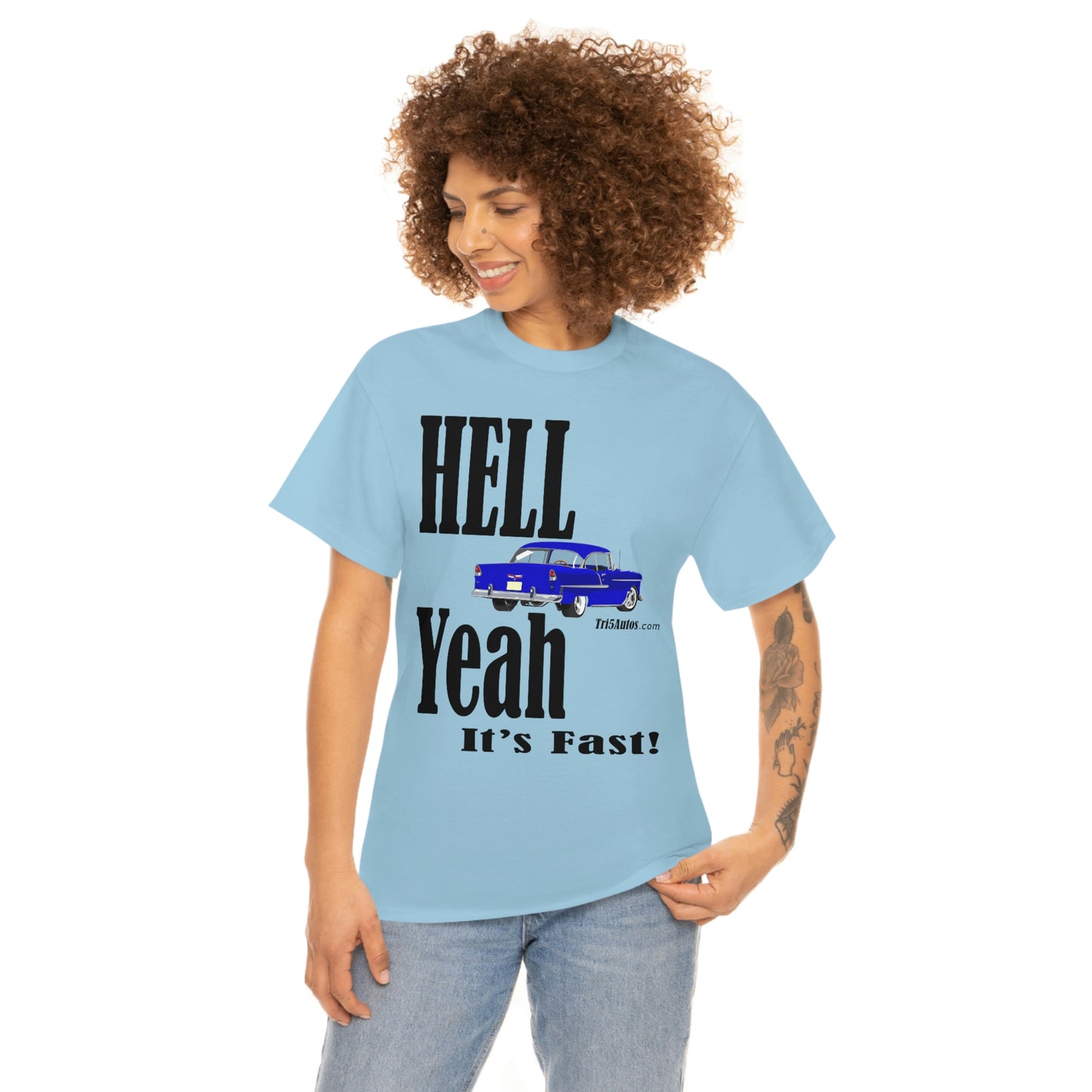 55 Blue Hell Yeah Unisex Heavy Cotton Tee