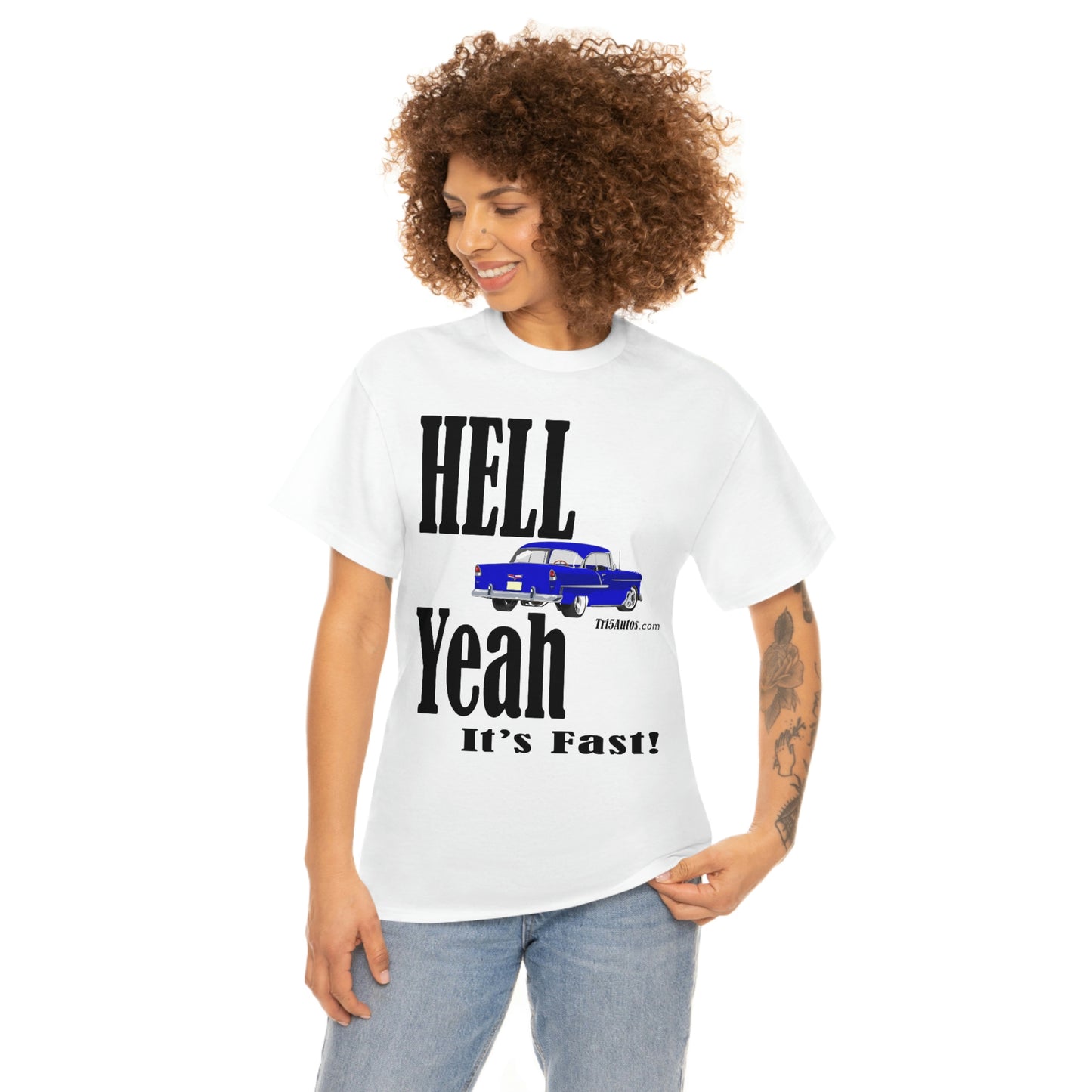 55 Blue Hell Yeah Unisex Heavy Cotton Tee