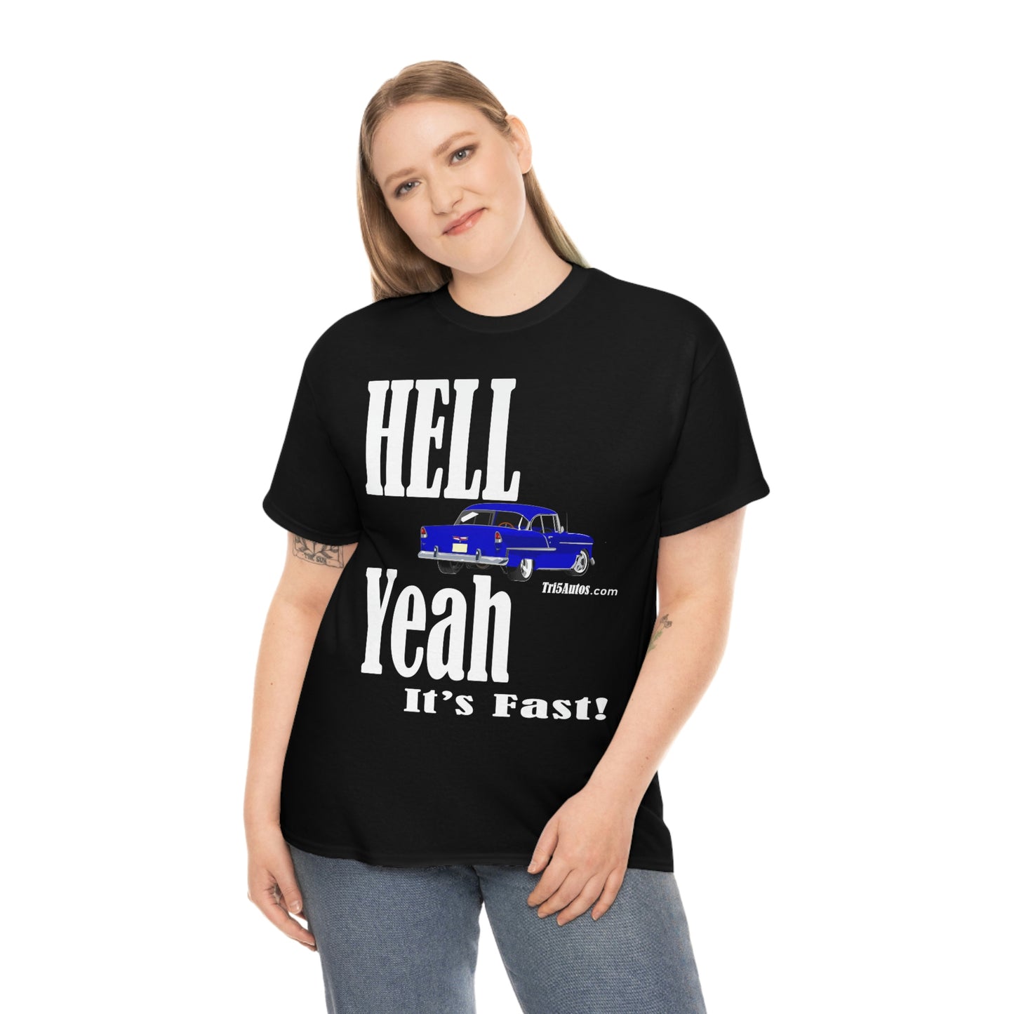 55 Blue Hell Yeah Unisex Heavy Cotton Tee