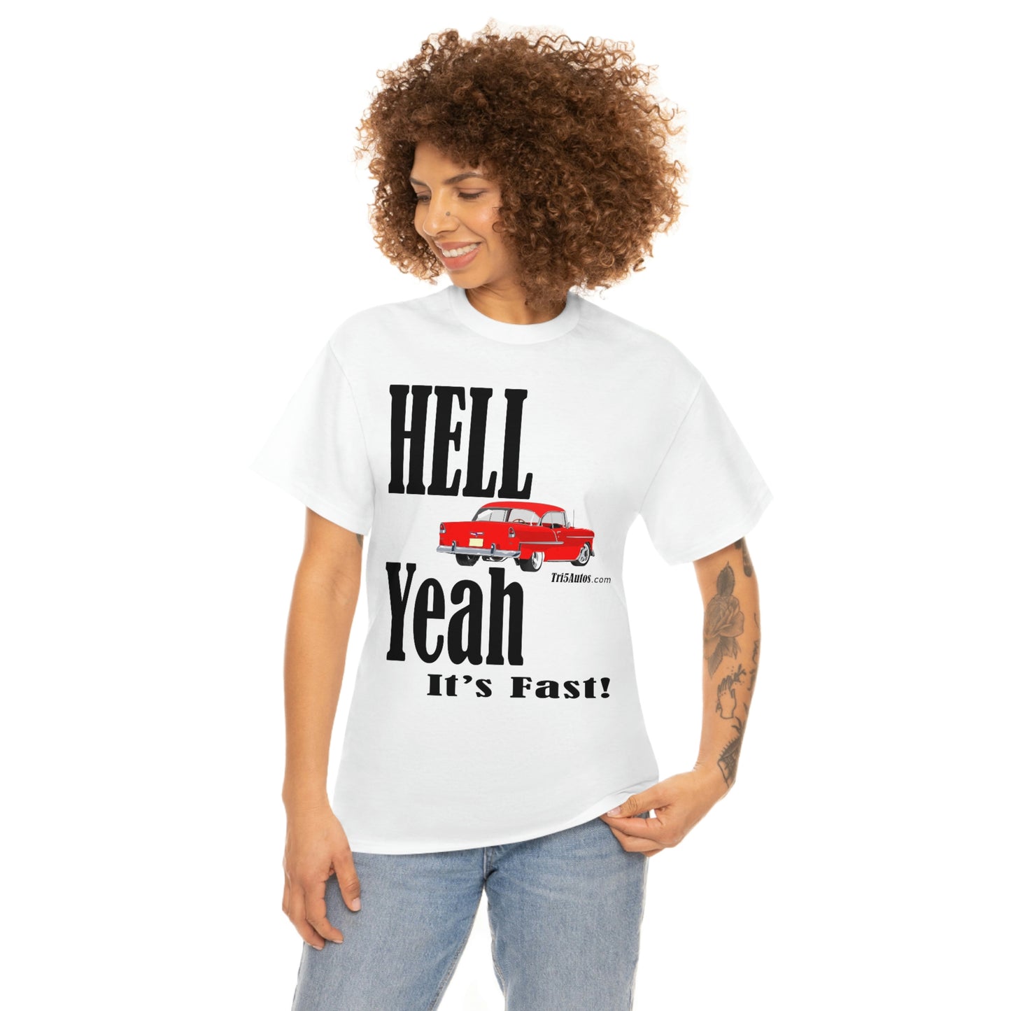 55 Red Hell Yeah Unisex Heavy Cotton Tee