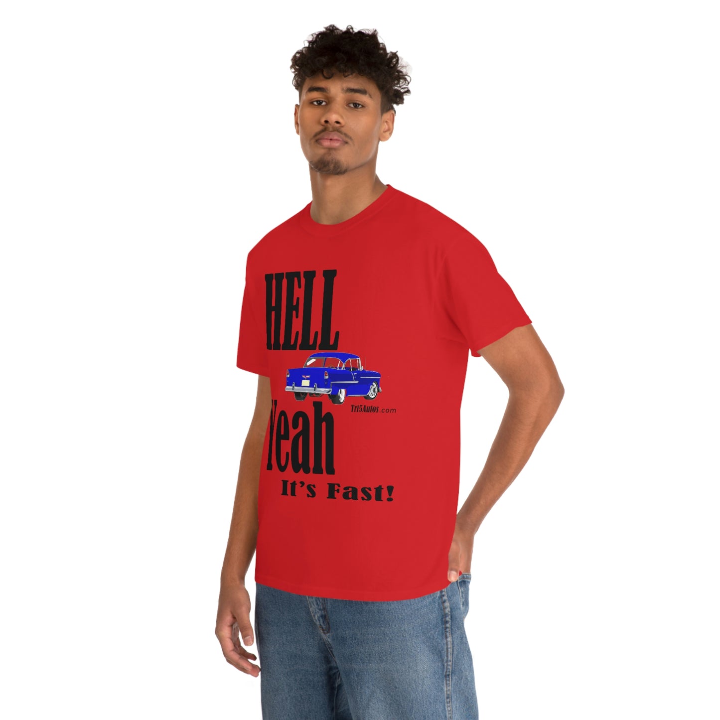 55 Blue Hell Yeah Unisex Heavy Cotton Tee