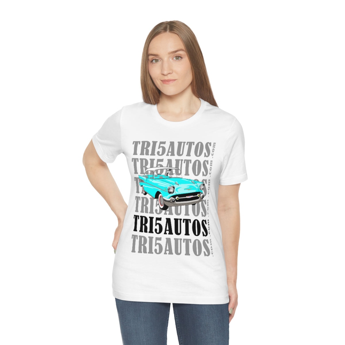 57 Light Blue Tri5Autos T - Unisex Jersey Short Sleeve Tee