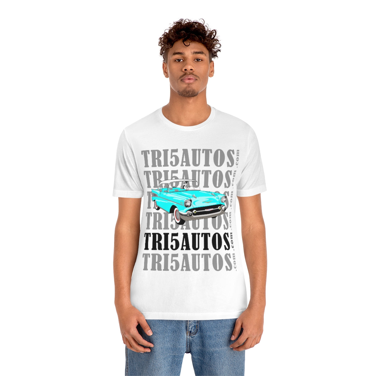 57 Light Blue Tri5Autos T - Unisex Jersey Short Sleeve Tee