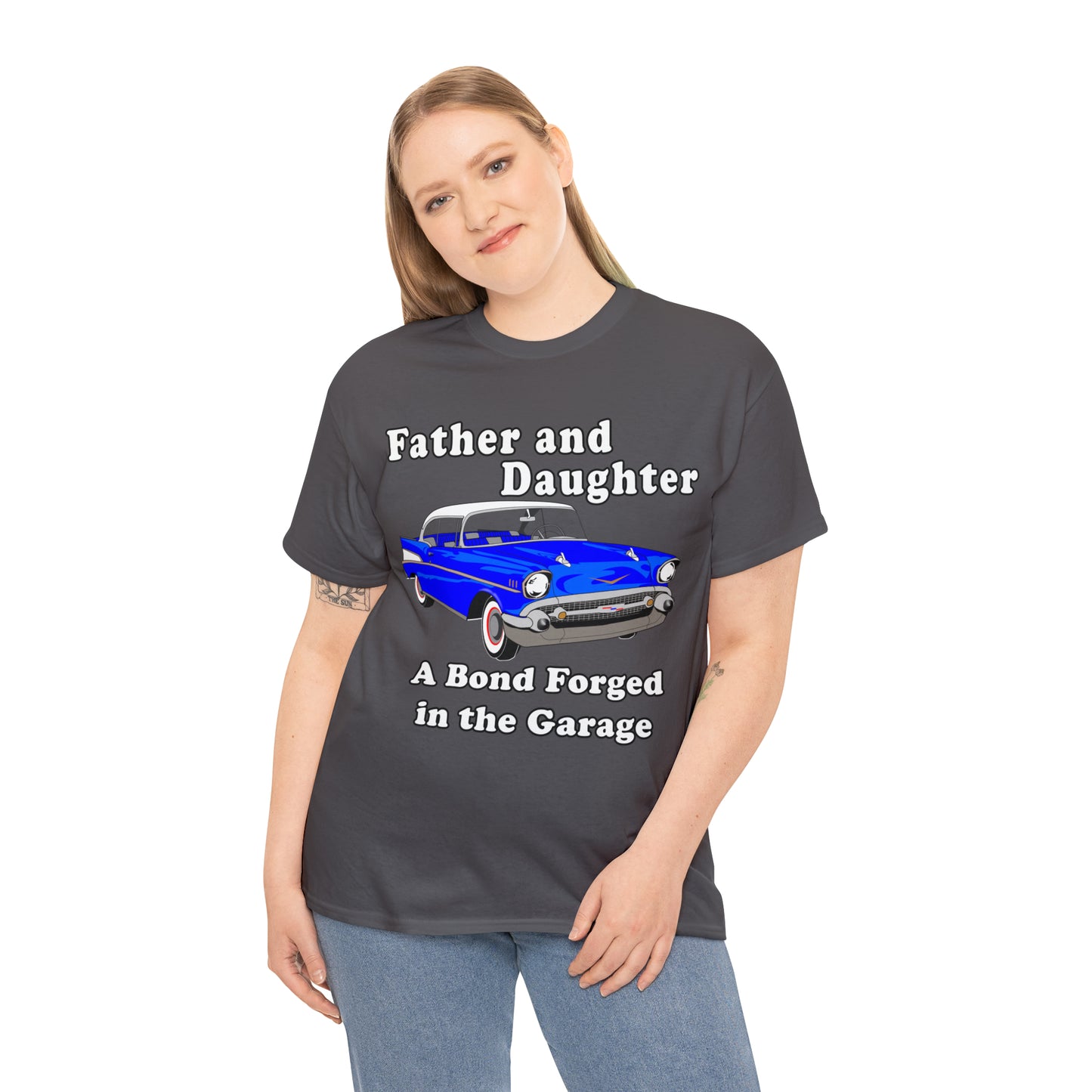 57 Father Daughter Bonding - Dark Unisex Heavy Cotton Tee