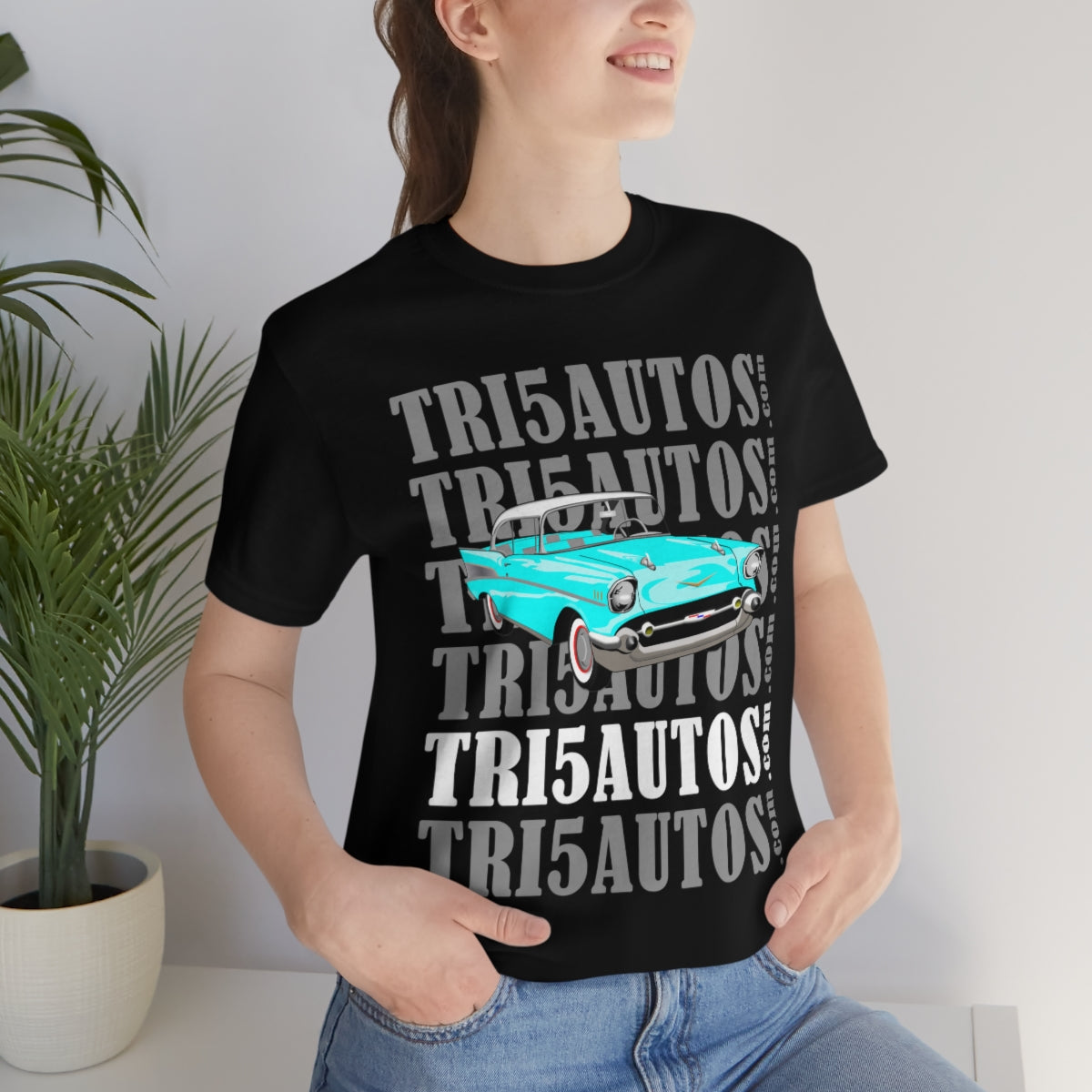 57 Light Blue Tri5Autos T - Unisex Jersey Short Sleeve Tee