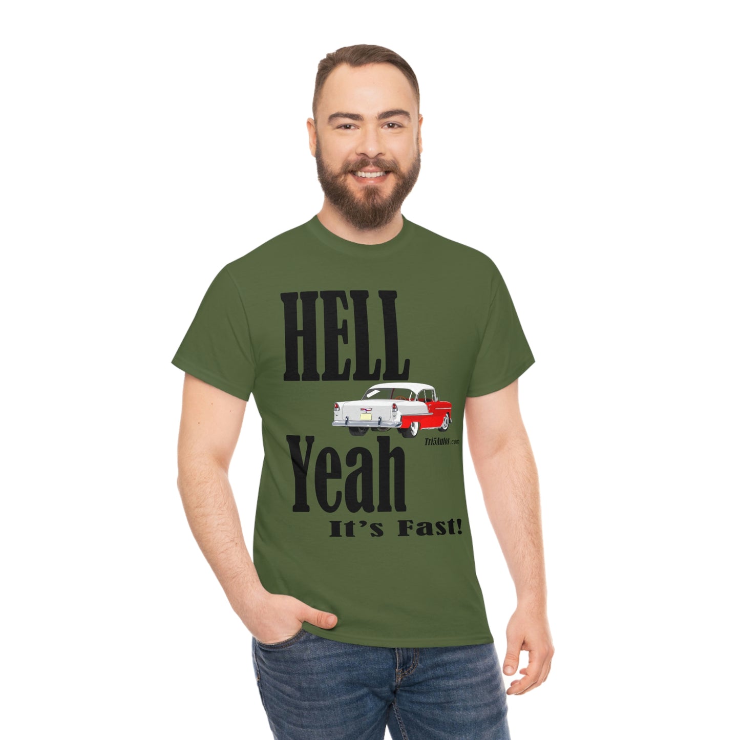 55 Red Hell Yeah Unisex Heavy Cotton Tee