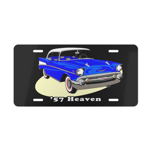 Blue 57 Heaven Vanity Plate