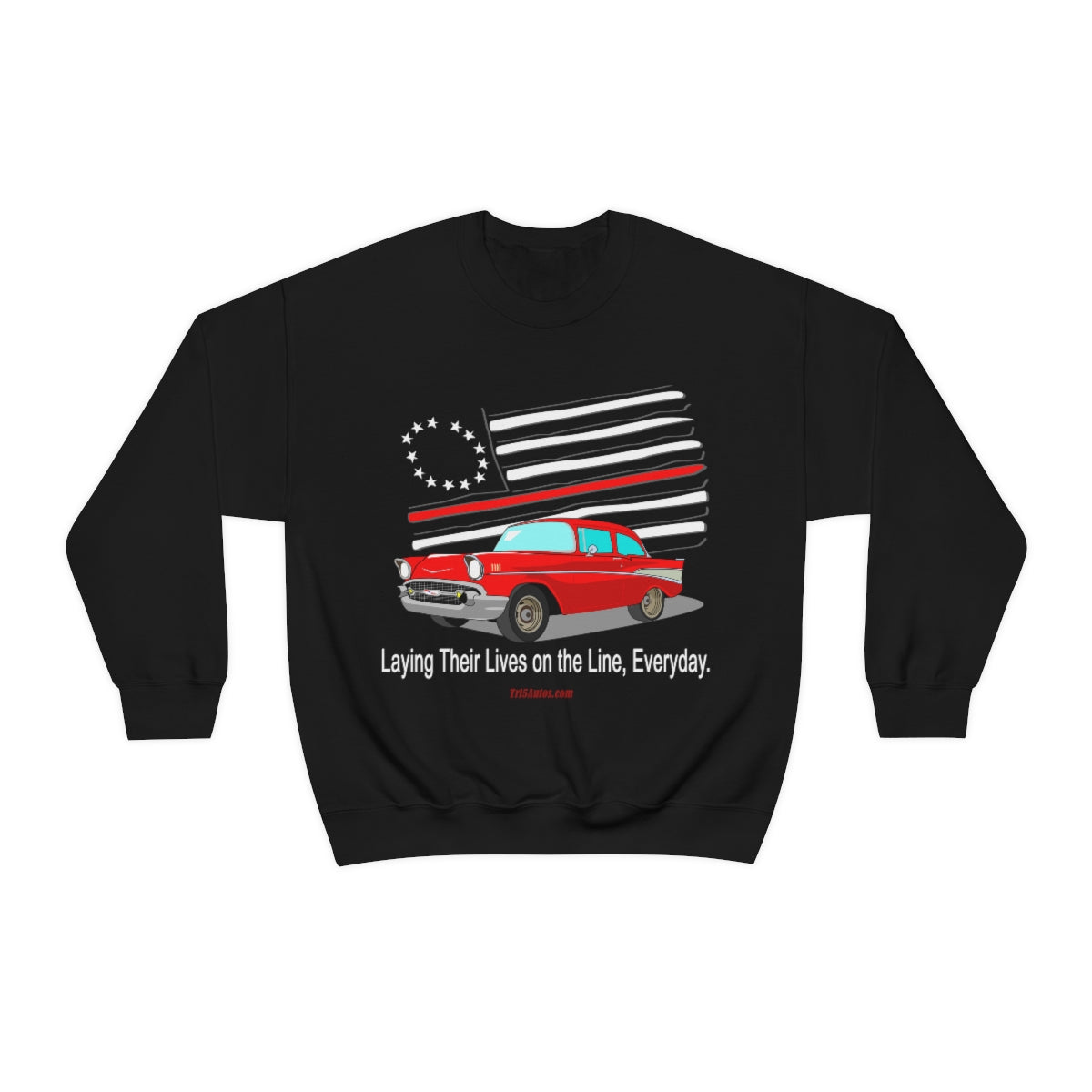 '57 Nomad Firefighter's Thin Red Line Unisex Heavy Blend™ Crewneck Sweatshirt