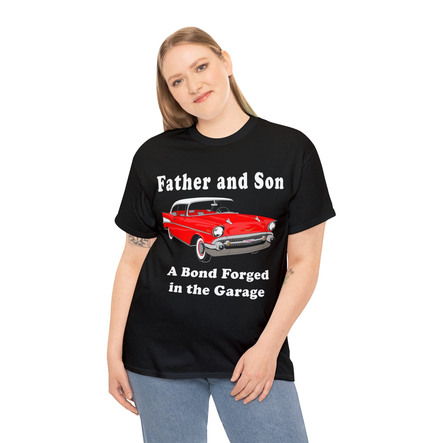 57 Father Son Bonding - Dark Unisex Heavy Cotton Tee