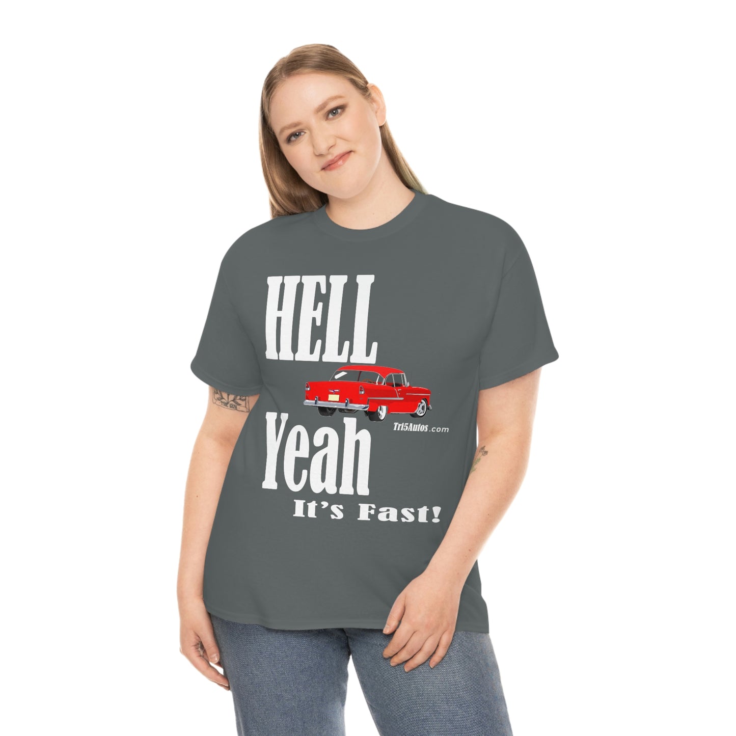 55 Red Hell Yeah Unisex Heavy Cotton Tee