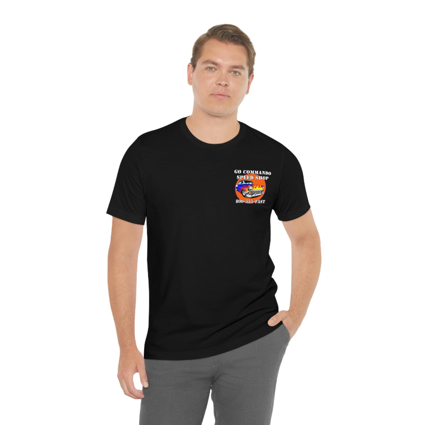 Go Commando Speed Shop - Unisex Jersey Short Sleeve Tee